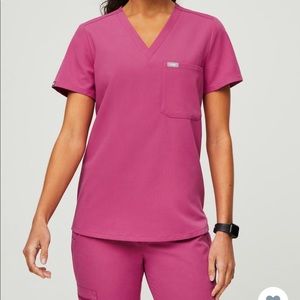Electric Orchid FIGS 1-pocket Scrub Top | Size: M